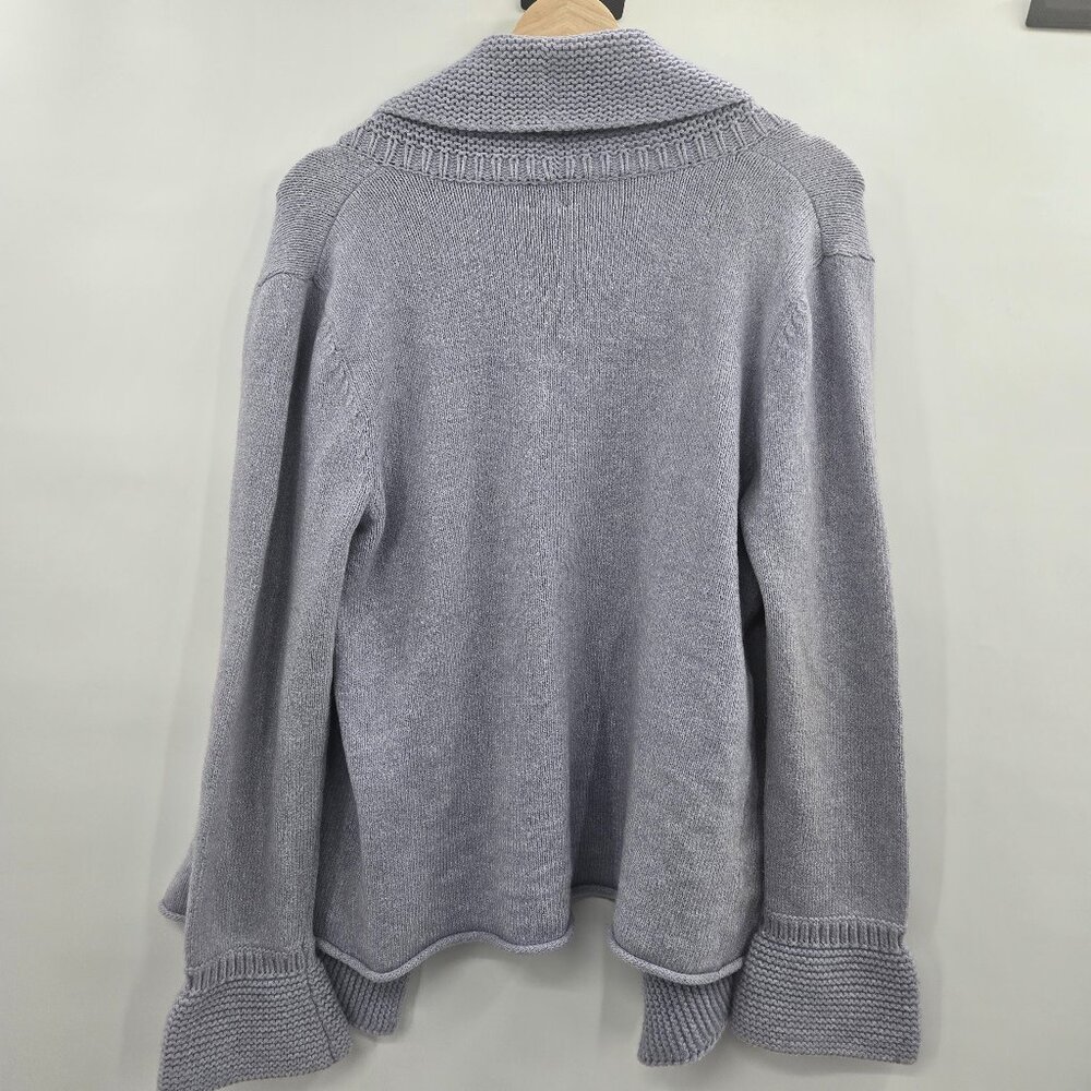 Eileen Fisher Purple Pastel Italian Yarn Rabbit Hair Open Cardigan Size Medium - Picture 2 of 10